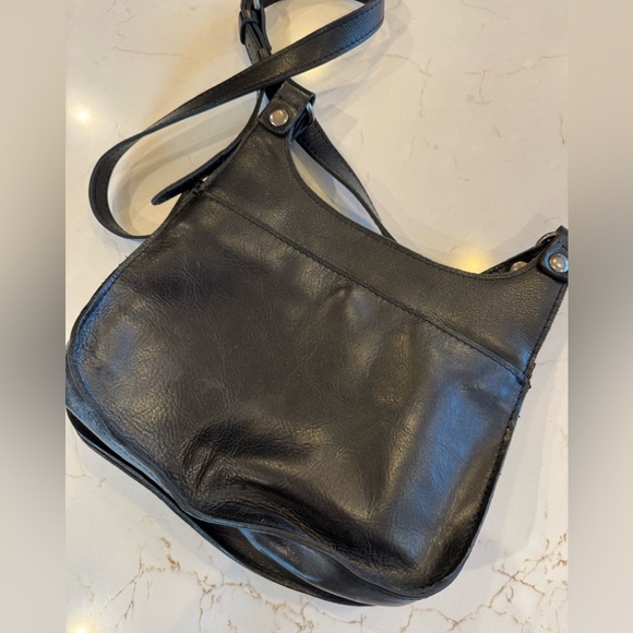 Patricia Nash Black Leather Crossbody Saddle Bag Adjustable Shoulder Strap - Picture 11 of 16